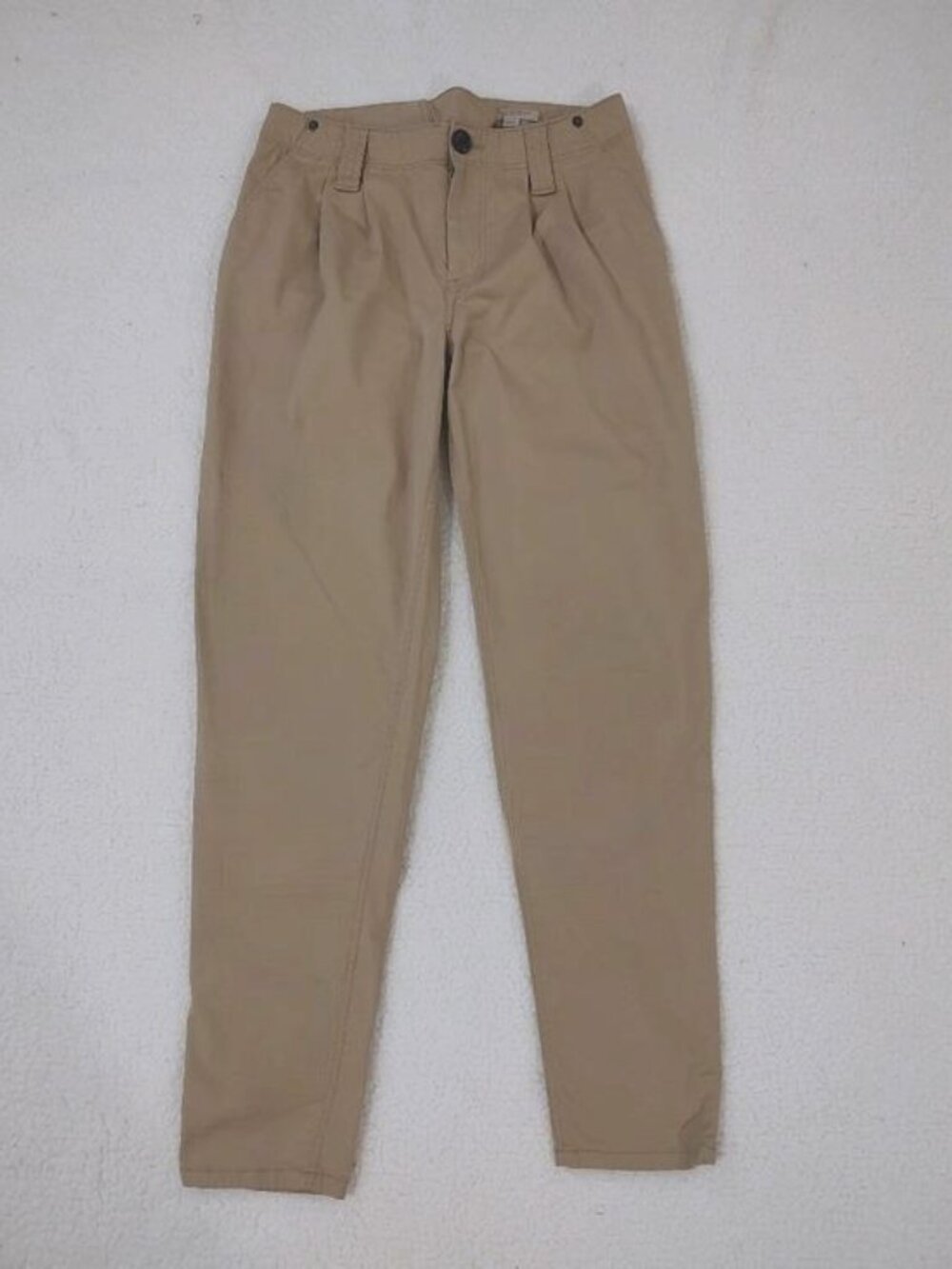 Burberry Brit pleated khaki straight leg chino pants sz 2 w/COA